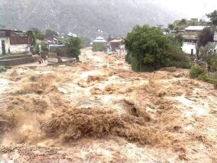 Flood Through Villages in Swat