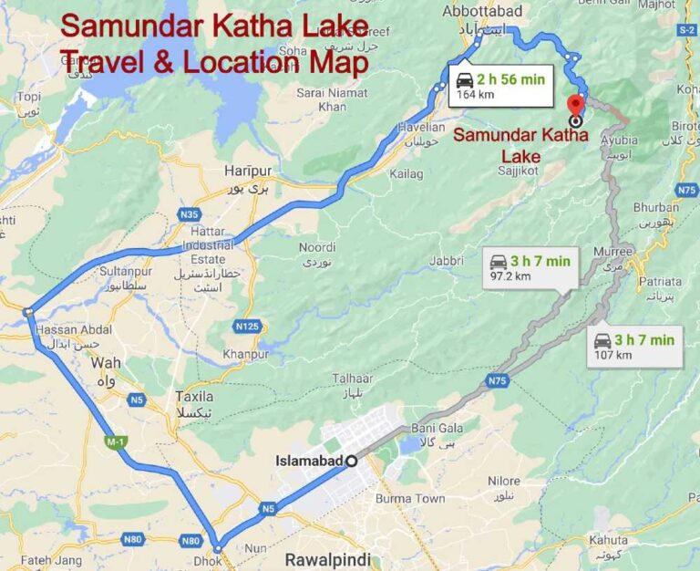 Samundar Katha Lake - Location Guide Map 2023 Swat