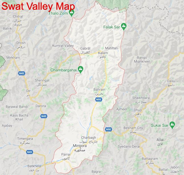 swat valley map